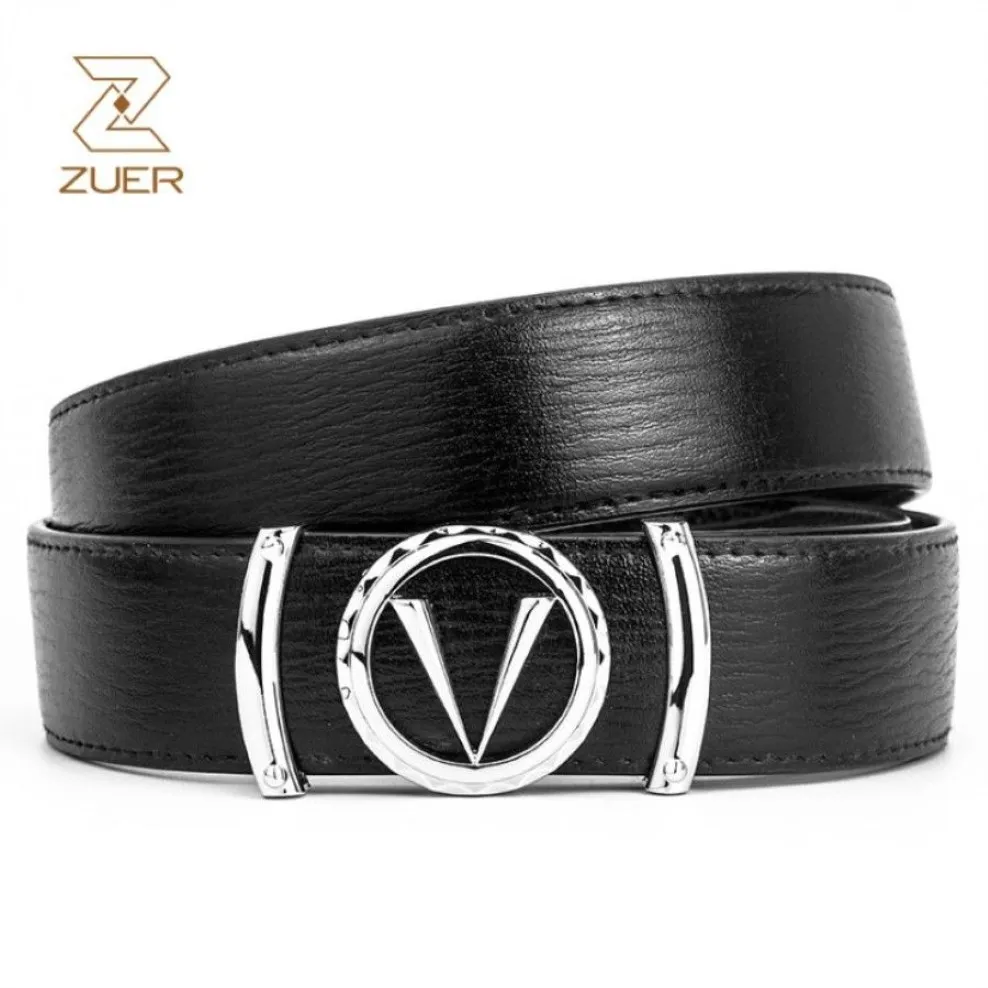 V Letter Design Belt för herrkvinna Fashion Slät spännebältesbredd 3 4 cm högkvalitativ 4 Färg valfritt249m