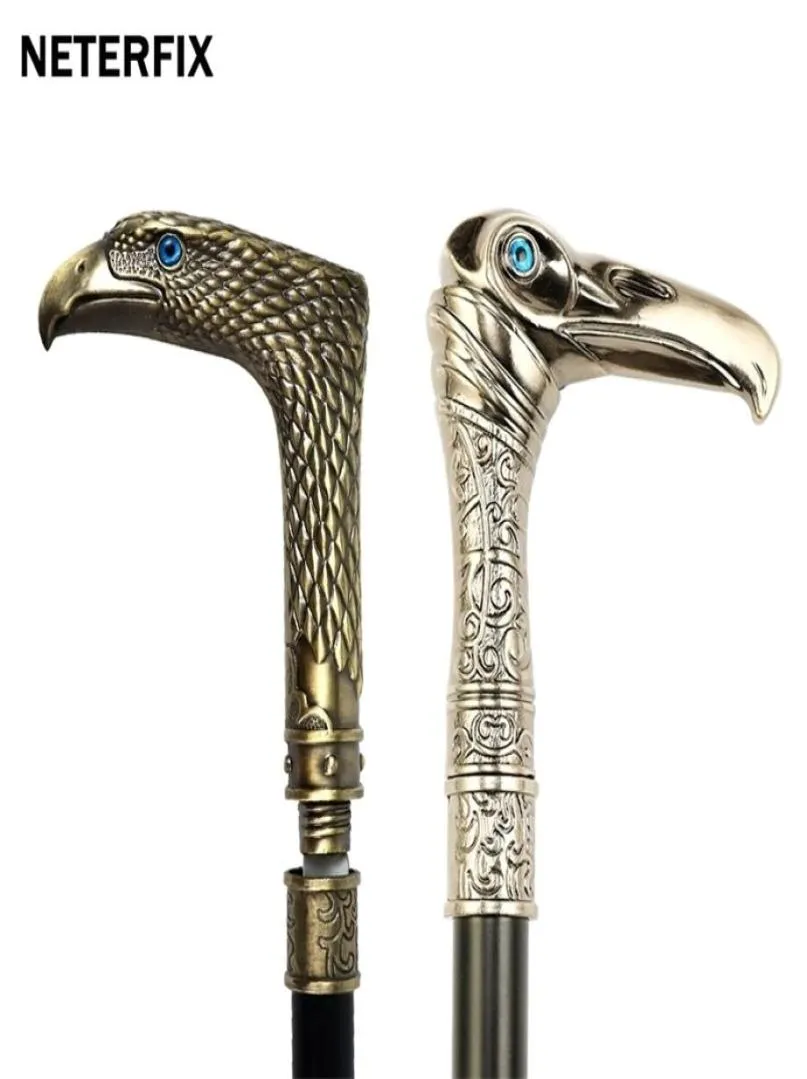 Bronze Eaglehead Walking Stick For Man Party Decorative Walking Cane Men Fashion Elegant Hand Cane Vintage Canes Defense Sticks 23288329