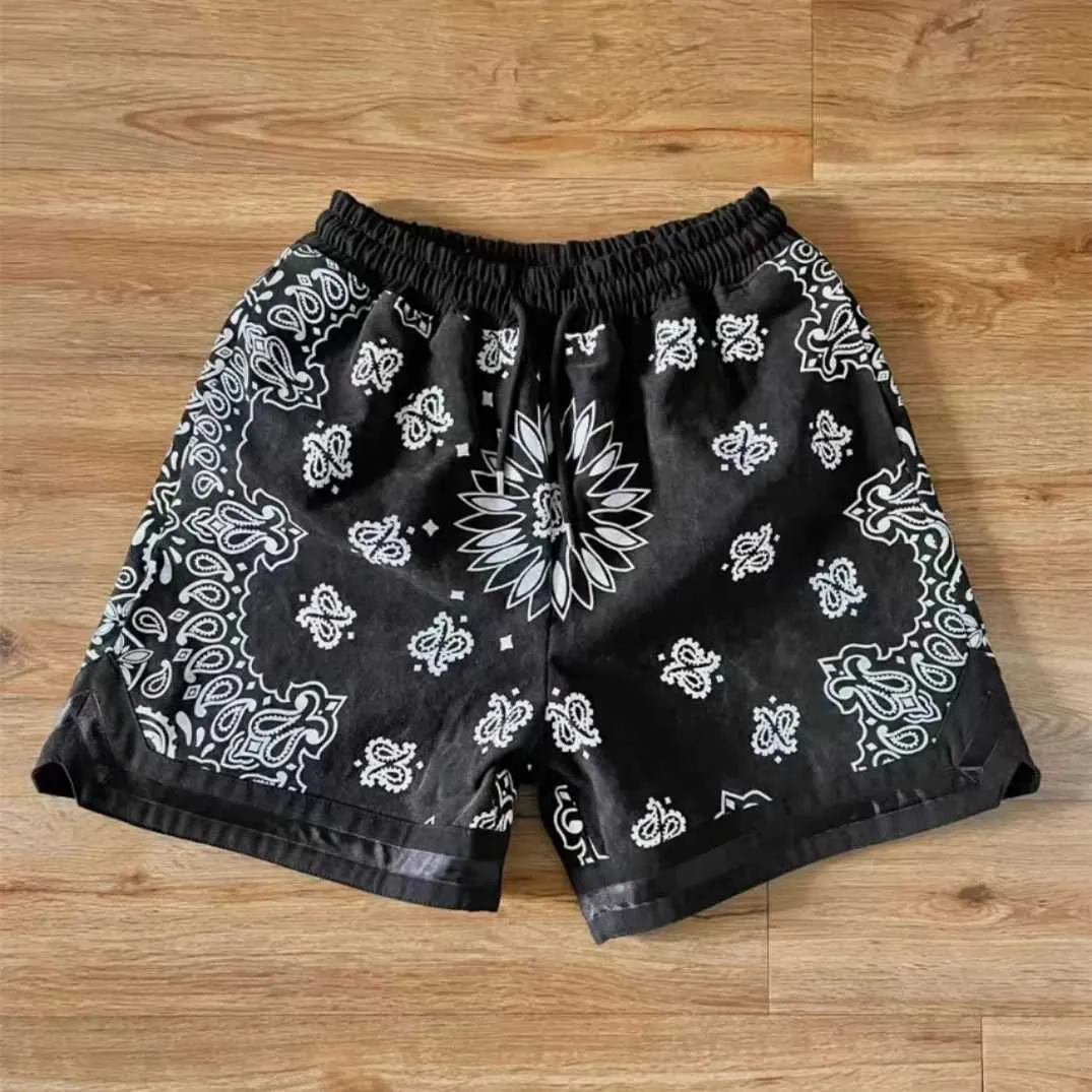 Men's Shorts Mens pull-up shorts lightweight and breathable running waist print dark collection retro Y2k oversized Harajuku street clothing J240228