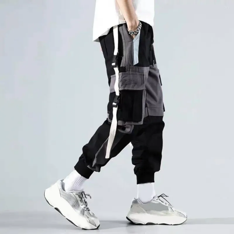 Männer Hosen Männer Cargo Multi-tasche Mit Tiefem Schritt Schnalle Dekor Dicke Warme Lose Fit Streetwear Hosen Für hüfte