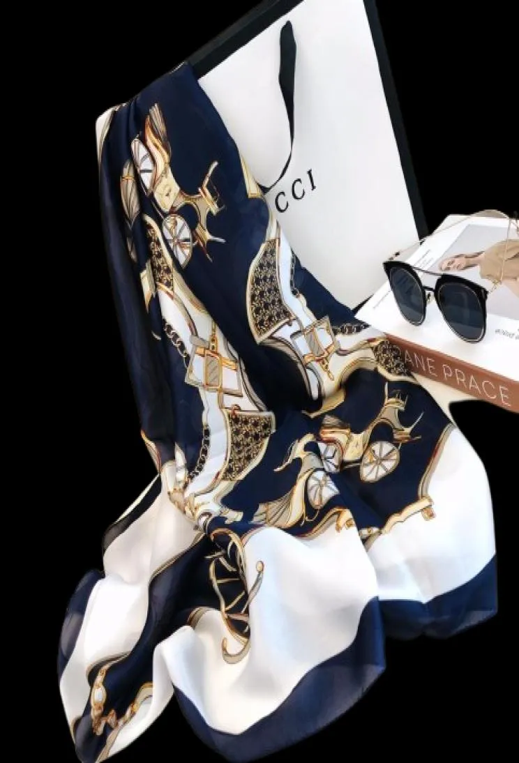 2022 Diseñador famoso Sra. Xin Diseño Regalo Bufandas de seda Bufanda de alta calidad 1800x90 cm entrega 1408144
