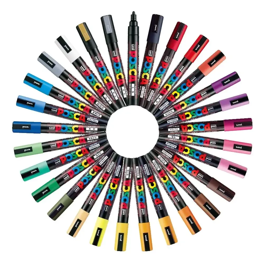 Marqueurs 1 Set Uni Mitsubishi POSCA PC1M / 3M / 5M / 8K / 17K PEINTURE MARKER ÉCRITURE 7/8/12/15 COULEUR / SET