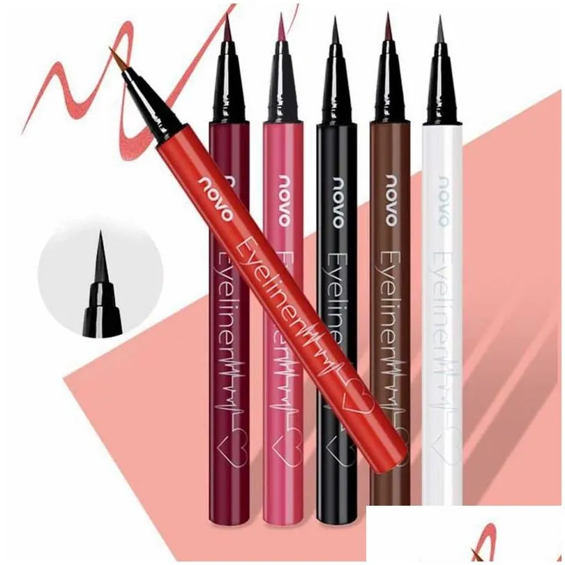 Eyeliner Blooming Elimorysty Biery płynny penek eyeliner wodoodporny długotrwały wino czerwony brąz