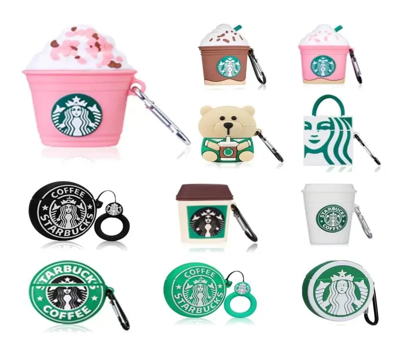 Cartoon Coffee Exputs for Airpods 21 Urocze 3D Airpod Case Modna miękka silikonowe bezprzewodowe słuchawki powietrzne Pro Protect Covery Conqu3813808