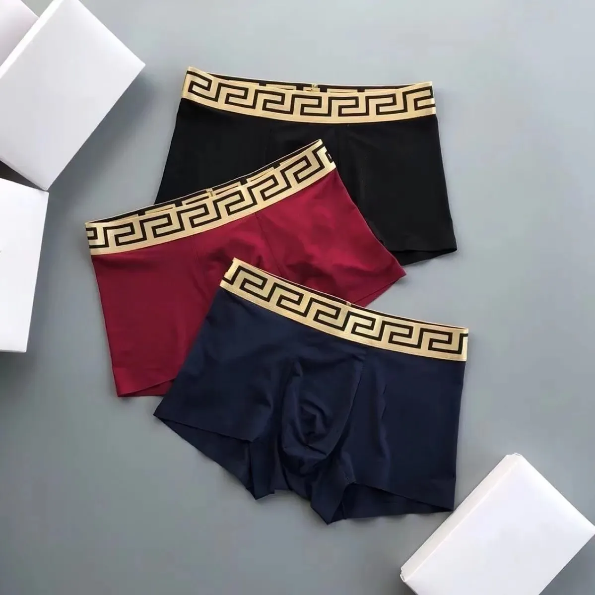 Designers brand Men's Shorts Underpants Fashion High Quality Mens Boxers Underpants Sexy Classic Men Boxer Casual Shorts Breathable Underwears 3pcs