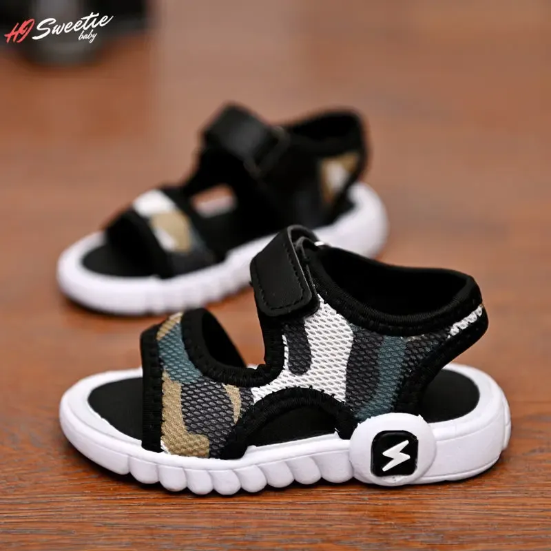 Sneakers Boys Sandals Summer Buty dla dzieci Buty powietrzne Miękkie Miękkie mieszkania Dziewczynki Sandał