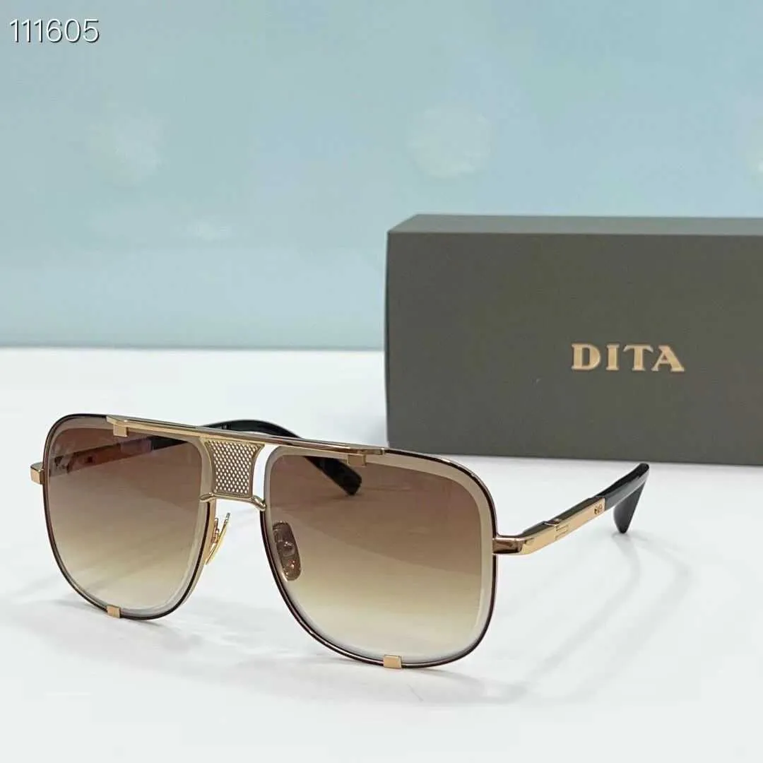 DITAサングラス高級品質のリムレス濃厚レンズメガネメタルデザイナーサングラスクラシックオリジナルボックスロゴ