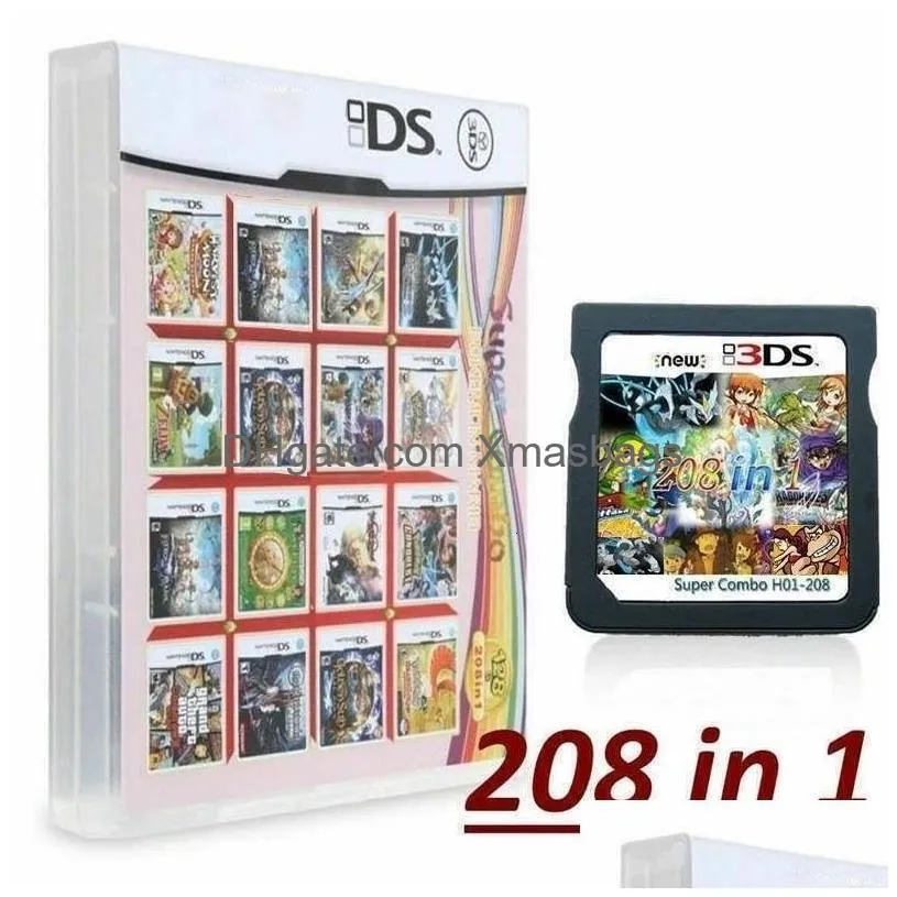 Sonstiges Event Partyzubehör 208 in 1 Serie Zusammenstellung klassische Spielversion Ndsl Ds 2Ds 3Ds Videokassette Konsolenkarte Englisch L Dhaxd