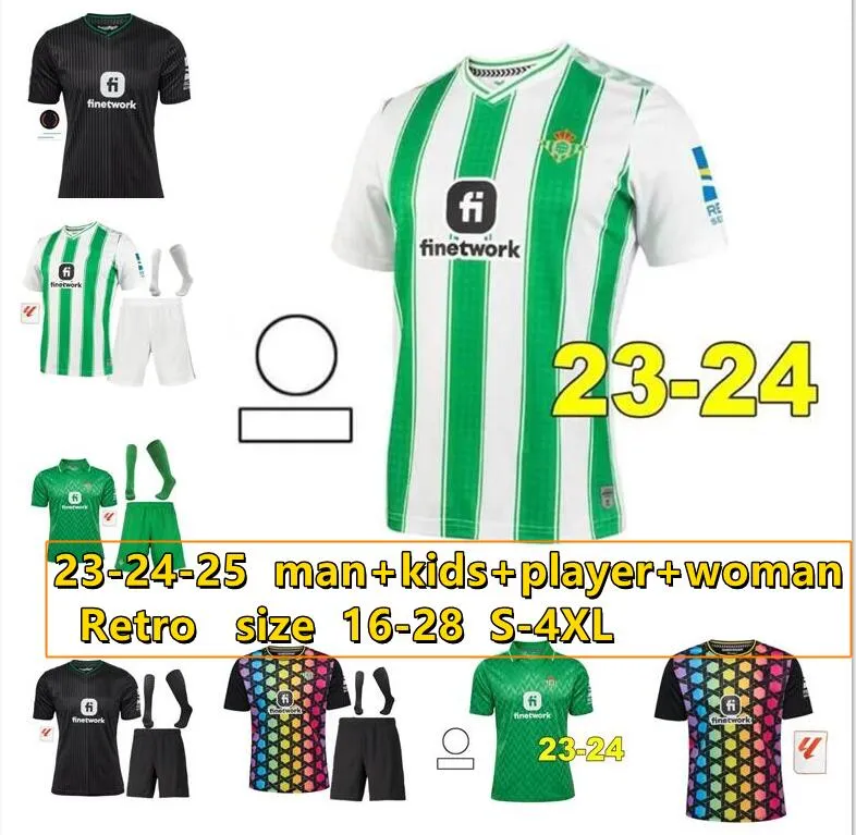 2023 2024 echte Betis ISCO voetbalshirts 23 24 JOAQUIN FEKIR B.IGLESIAS CANALES WILLIAN J Shirt WILLIAM CAMARASA JUANMI VICTOR RUIZ PAUL AITOR R. Voetbaluniform 4XL