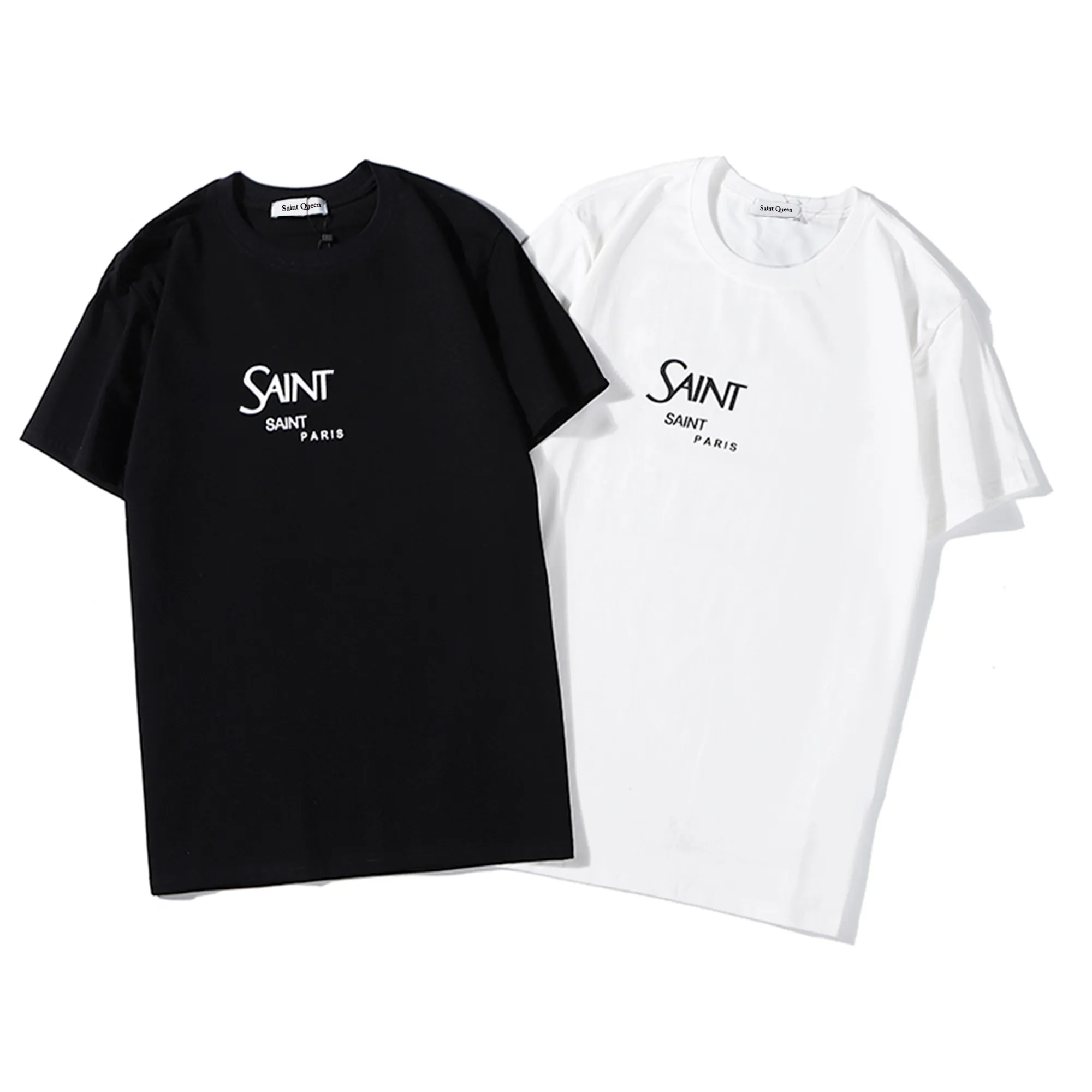 Saint Queen T-shirts T-shirts pour hommes T-shirts de créateurs pour hommes Noir Blanc T-shirt cool Hommes Été Mode italienne Casual Street T-shirts Tops T-shirts Plus Taille 98158