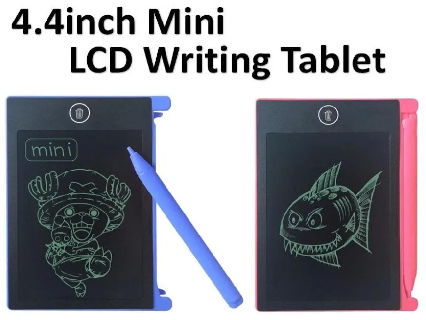 Tavoletta da scrittura LCD mini TOP da 44 pollici Tavoletta da disegno Graffiti per bambini Cuscinetti per scrittura digitale con borsa OPP9780230