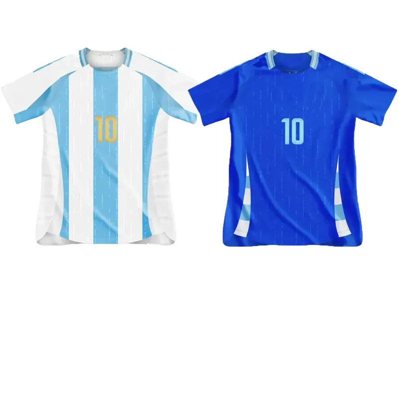 真新しい2024 2025サッカージャージファンバージョンMac Allister Dybala Dybala Martinez de Paul Maradona Men Football Shirt