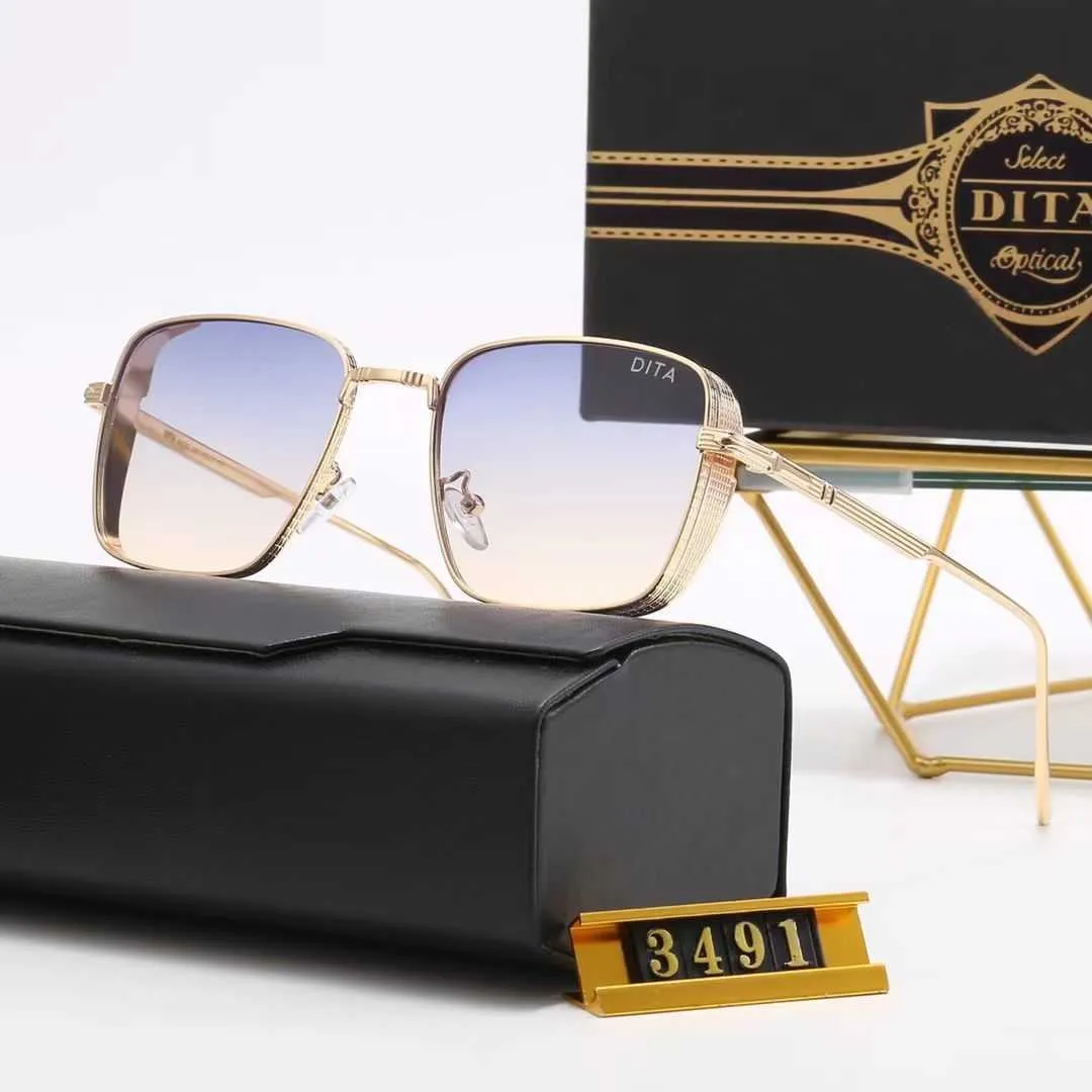 Wholesale Selling dita Gold Frame Abnormal trend Sunglasses Women Rimless UV400 Luxury Diamond Cut Men Design glasses Outdoors Mirrored Summer Outdoor Traveling