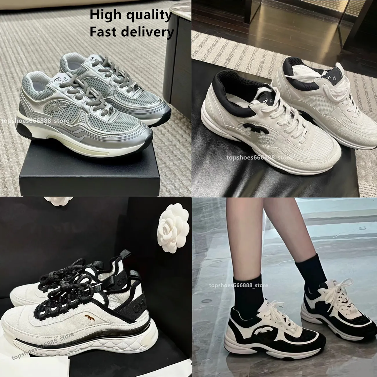 2024 neue Frühjahr Designer Daddy Schuhe cd Plattform frauen Sport Schuhe Frau Höhe Erhöhen Luxus marke Schuhe Sommer Campus student Turnschuhe Doppel Schwarz Weiß c