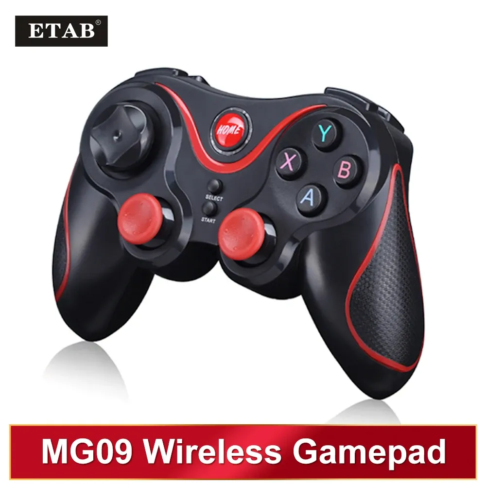 Gamepads sem fio Bluetooth gamepad PC Game Controller Gaming Joystick para Android Mobile Phone Box PlayStation 3 Tablet PC MG09