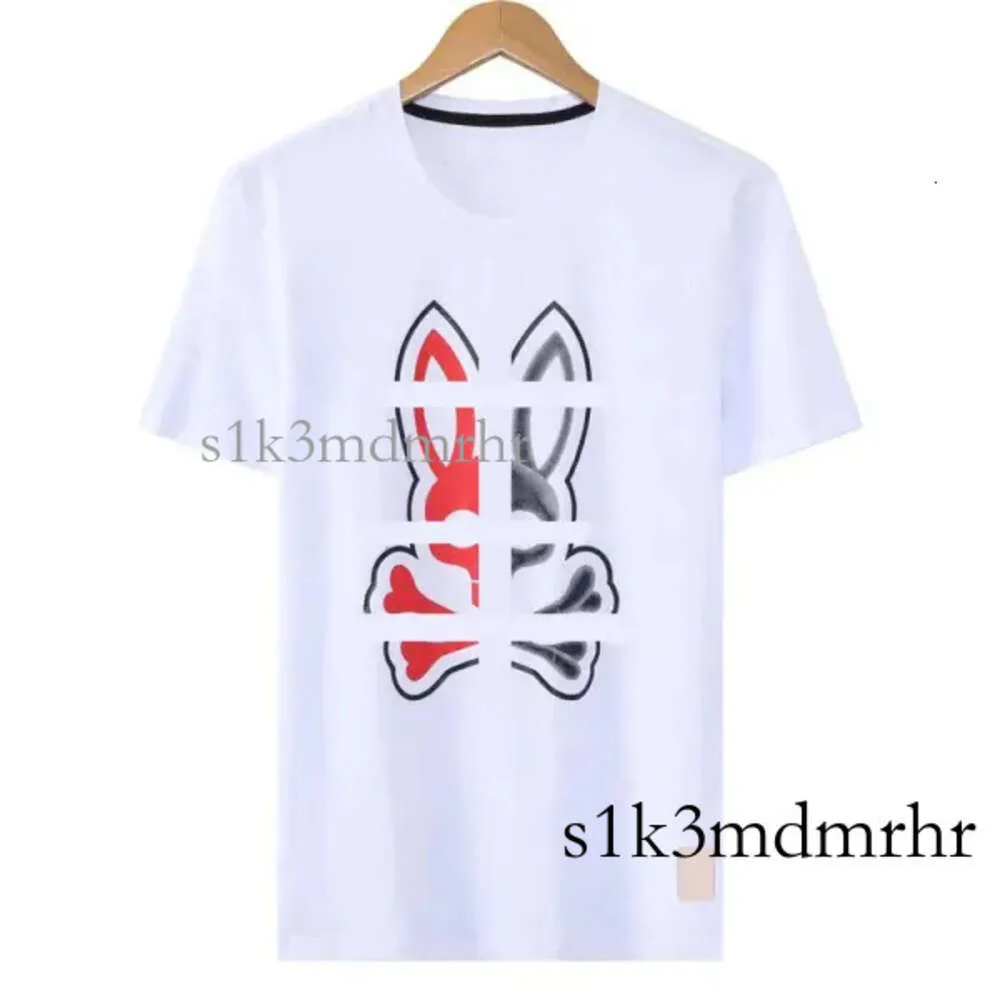 T-shirts pour hommes Femmes T-shirts Psychoes Bunnies Coton T-shirt Lettre de mode Casual Summer Impression à manches courtes Couple Casual Outdoor Haute Qualité T-shirt 694