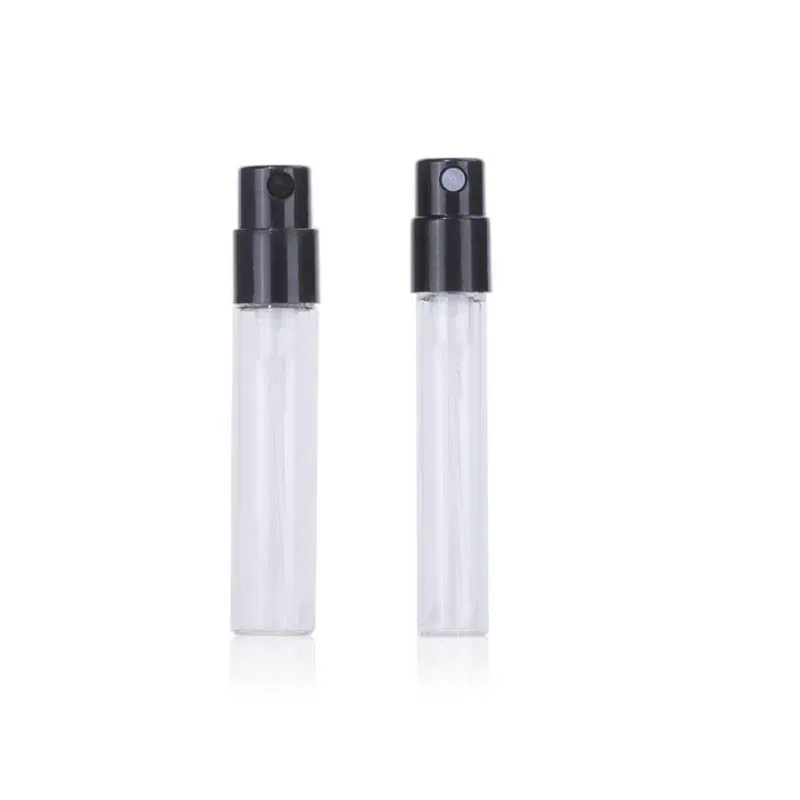 Transparent Mini Spray Perfume Bottle 1.8ml 2.5ml Empty Refillable Atomizer Sample Glass Vials 