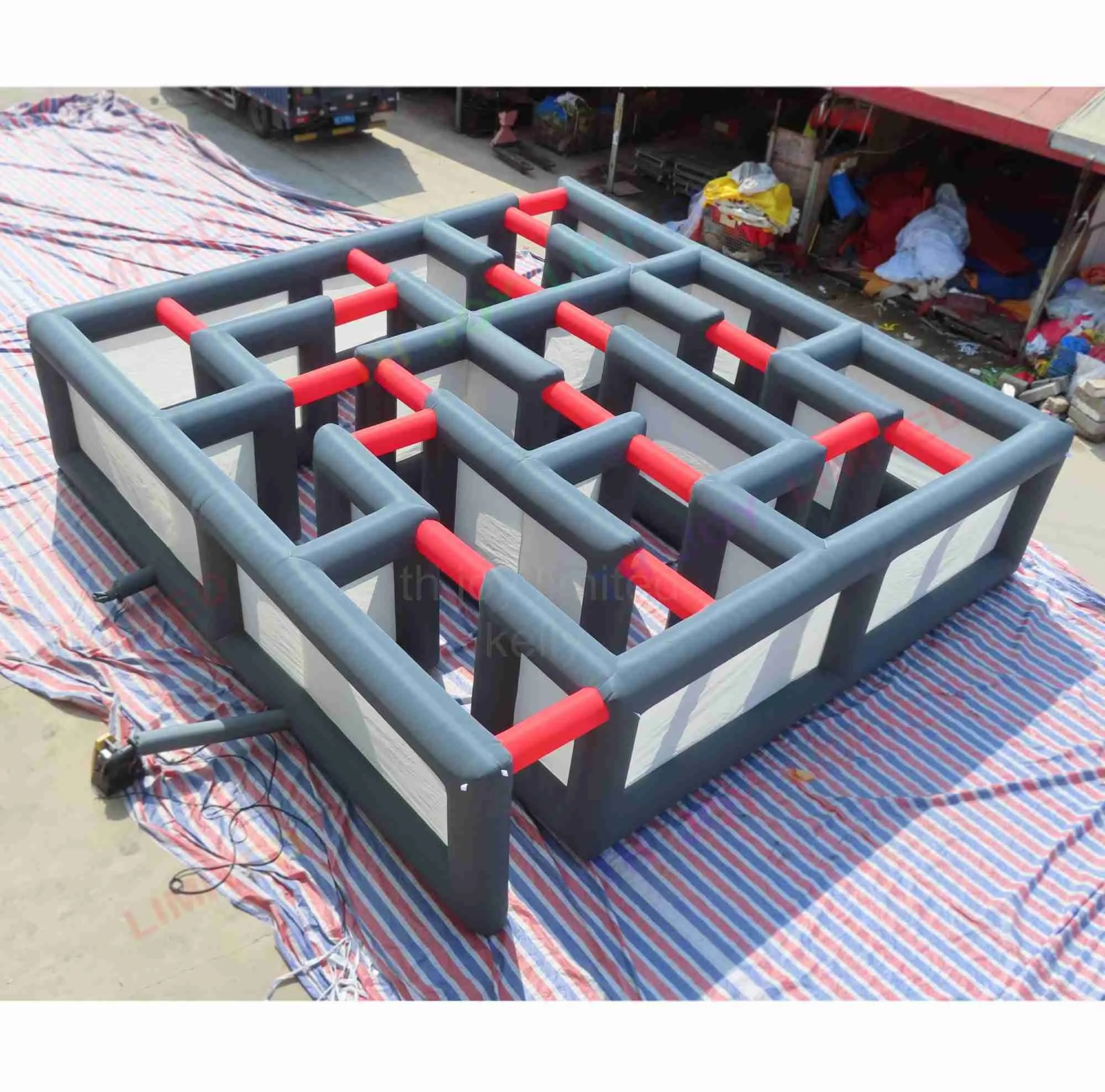 wholesale 10x10x2mH (33x33x6.5ft) with blower Free Ship Outdoor Activities giant inflatable maze arena maze tag sport game for sale