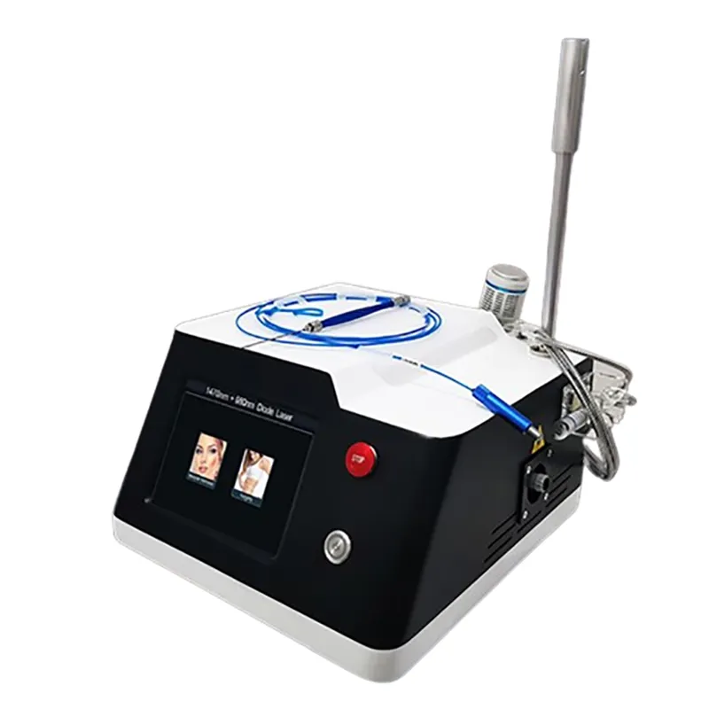 Endolaser Laser Lipolysis Fat Reuduction Vascular Removal 980nm 1470nm Diode Laser Machine with Cold Hammer