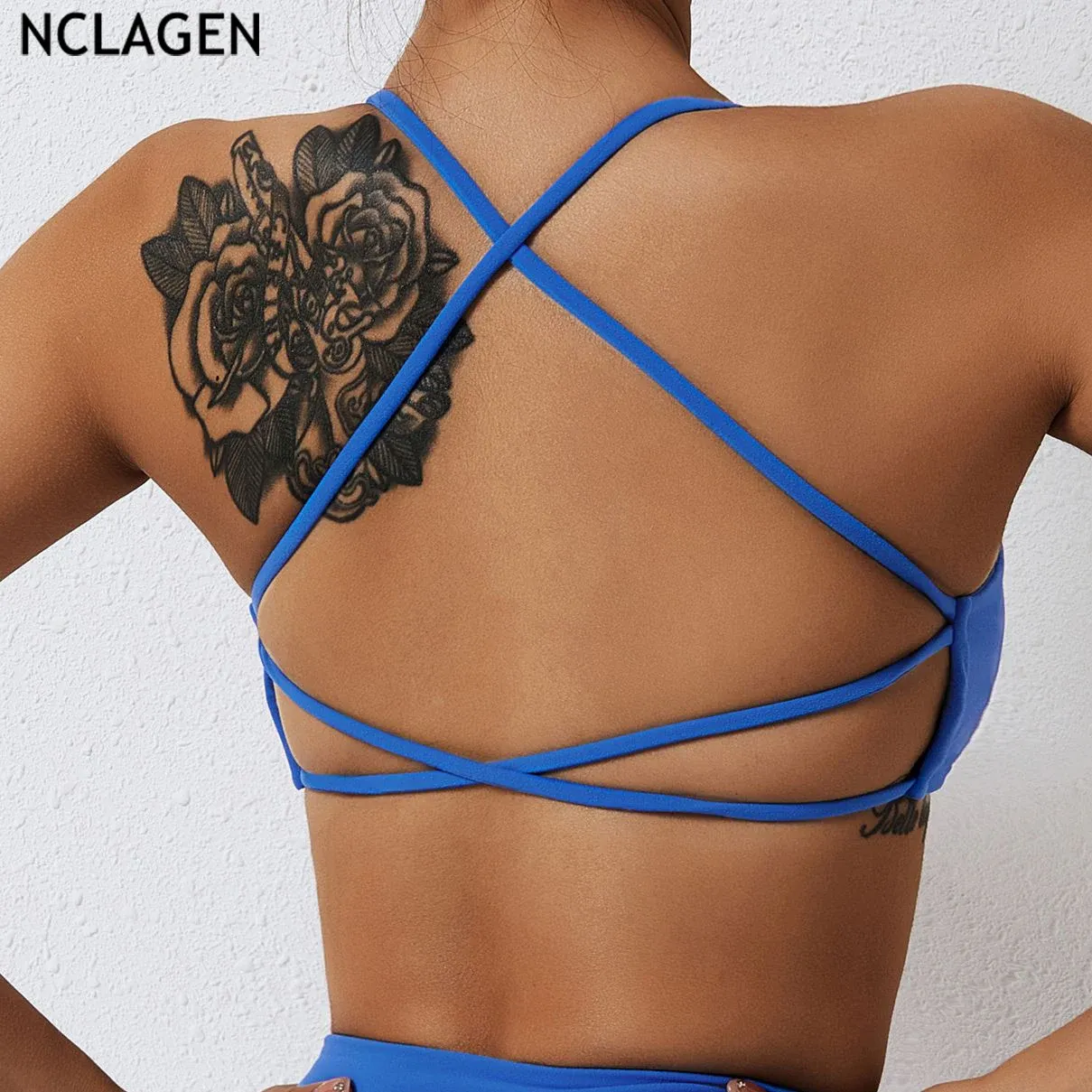 Tenue nclagen Sexy Criss Cross Back Sports soutien-gorge nue