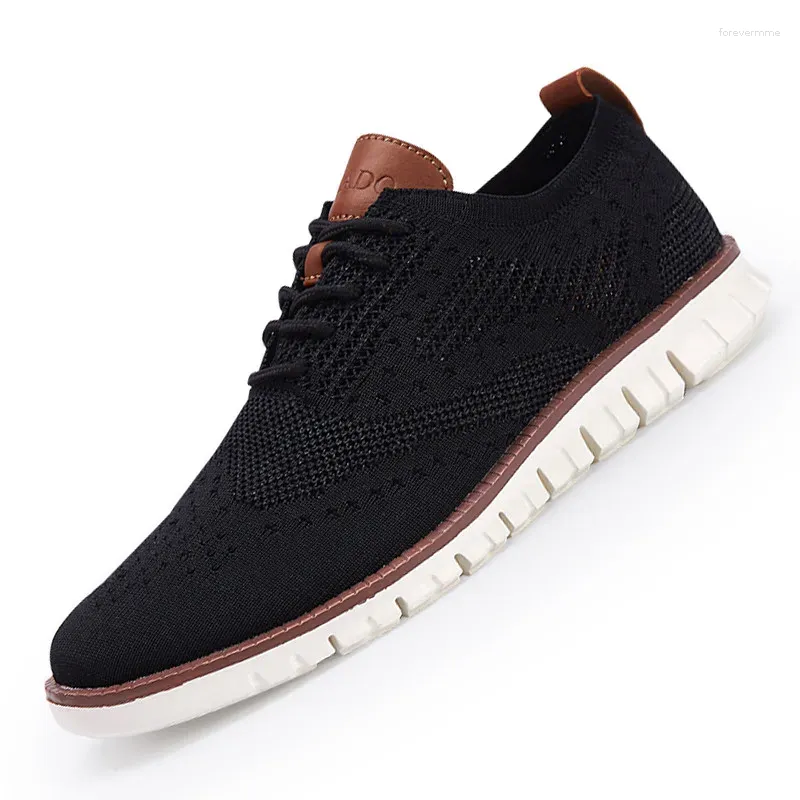 Casual Shoes Summer Vintage Men Business Formal Brogue Weave Carved Oxfords Wedding Dress Breattable Sneakers