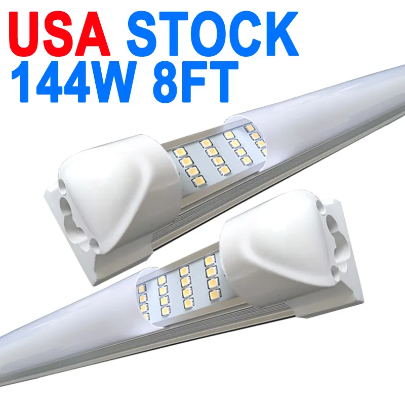 25-Pack 8FT LED Shop Lights - 144W T8 Integrated Fixture, 18000 Lumens, 6500K Daylight For Garage - View #2