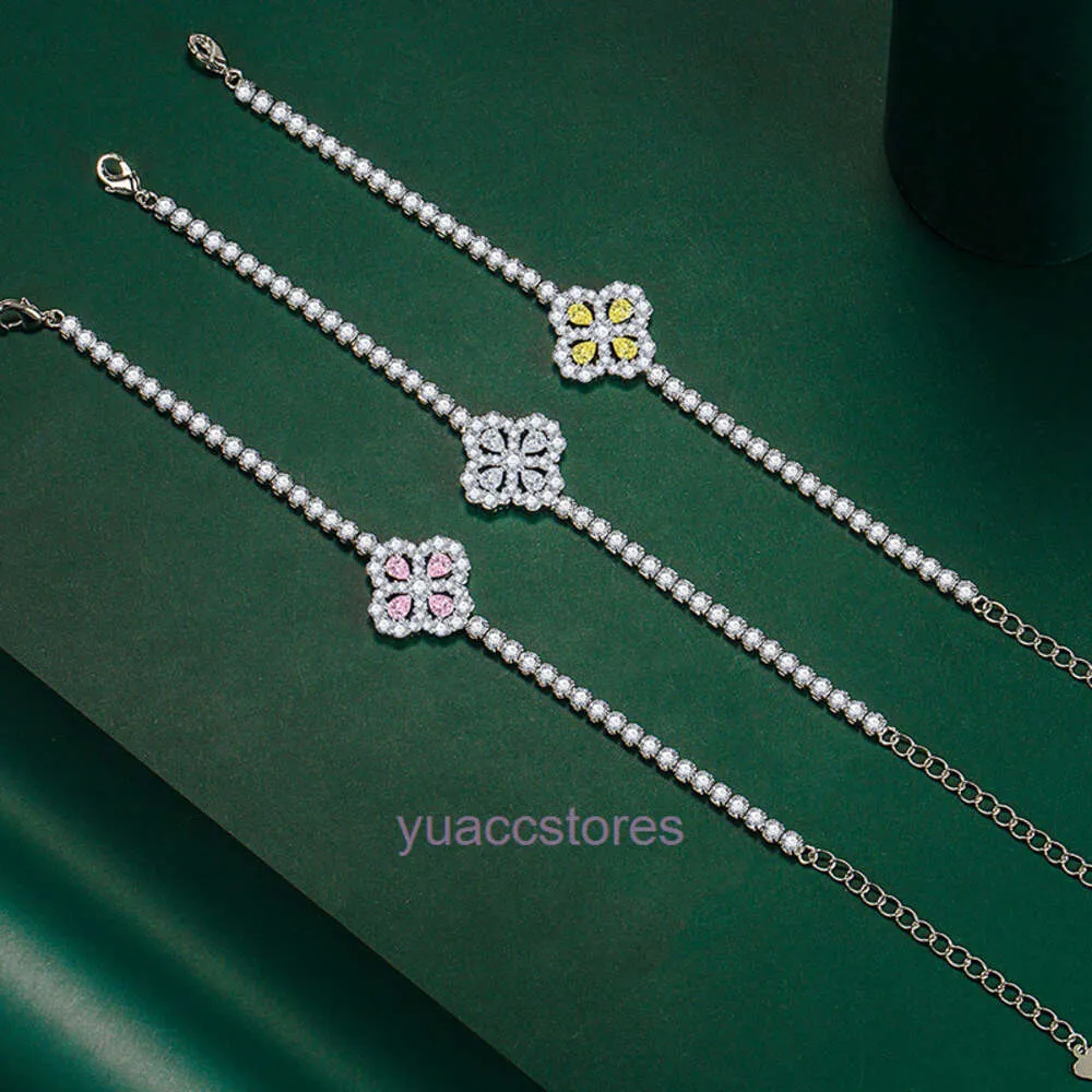 Van Clover Bransoletka Designer Diamonds Four-Leaf Clover Clover Bransoletka Kobieta Lekka luksusowa nisza biżuteria projektowa na prezent dla dziewczyny