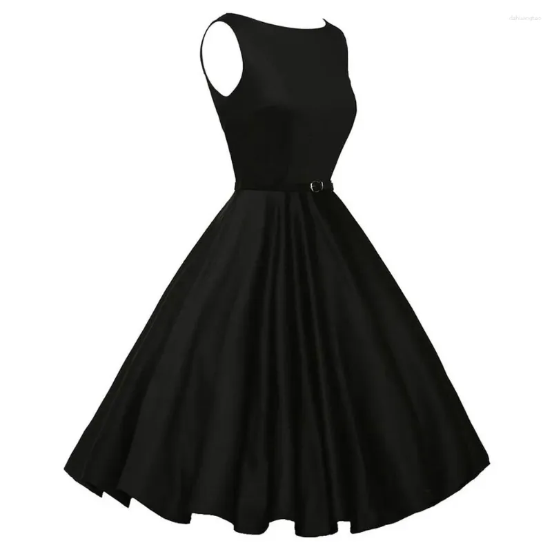 Vestidos casuais vestido de escritório mulheres 50s 60s retro verão rockabilly 2024 pinup v-pescoço túnica grande balanço com cinto feminino vestidos