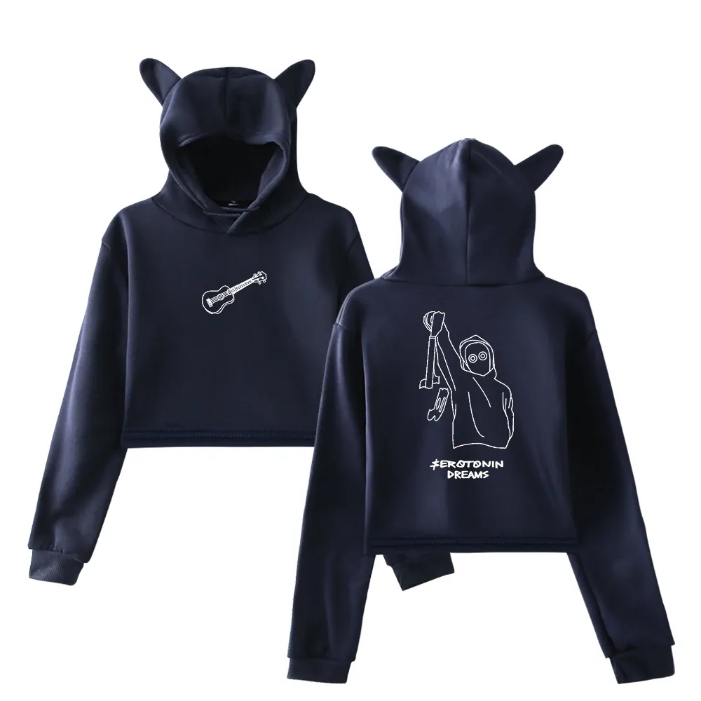 Sweatshirts Boywithuke New Album Serotonin Dreams Merch Cropped Hoodies Cool 2022 Boywithuke Women Hooded Crop Tops Loose Sweatshirt