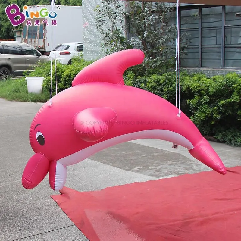 vendita all'ingrosso PVC gonfiabile di qualità del fumetto del delfino animale modella la decorazione di tema dell'oceano di inflazione per la festa di evento con la fabbrica di sport dei giocattoli dell'aeratore