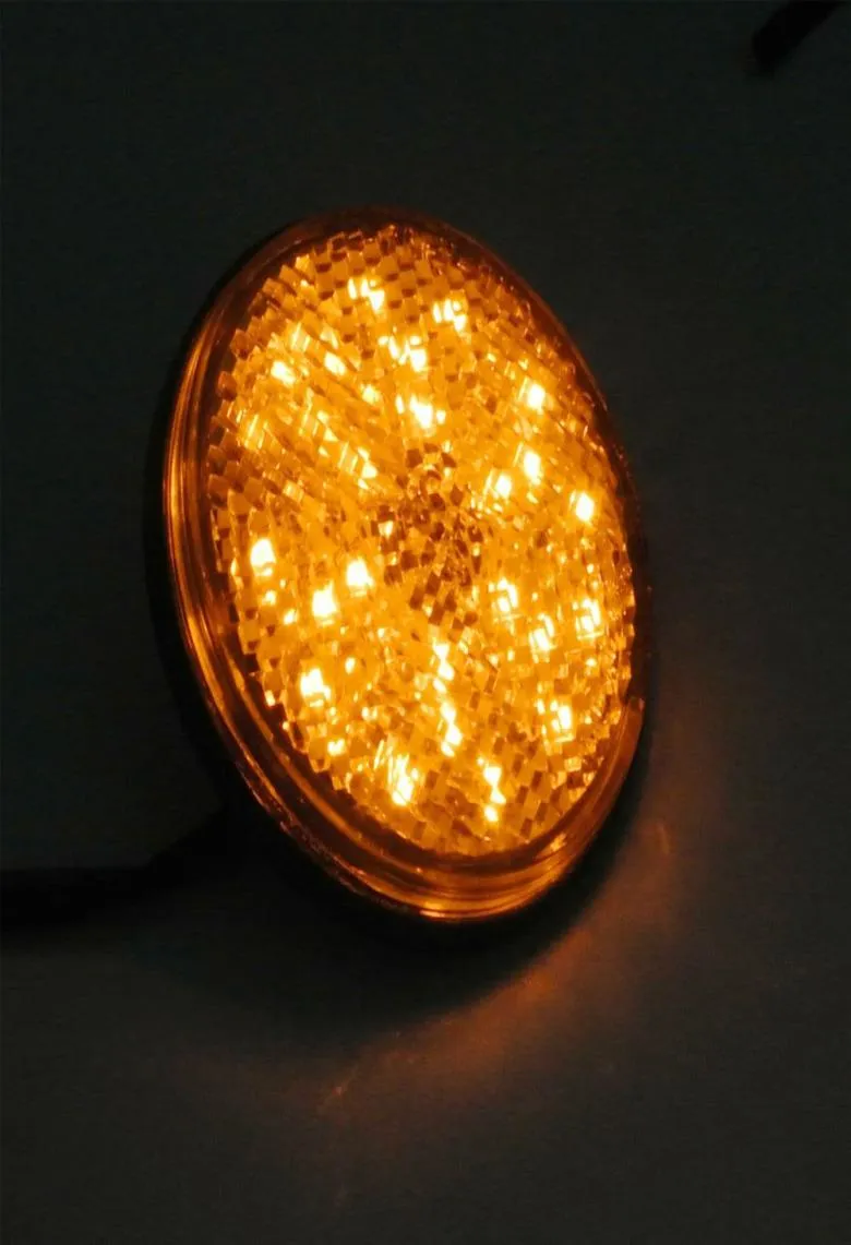 5 av 2amber LED -reflektorer runda bromsljus universal motorcykelbromsljus9945215
