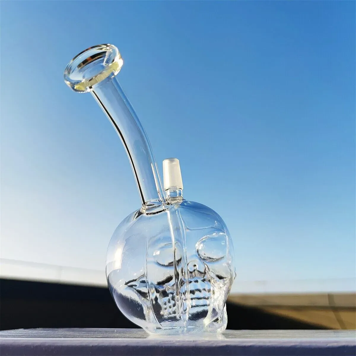 Skull Glass Bong Hookahs Recycler Dab rigs Downstem Perc Smoke Glass Pipe Heady Glass Water Bongs