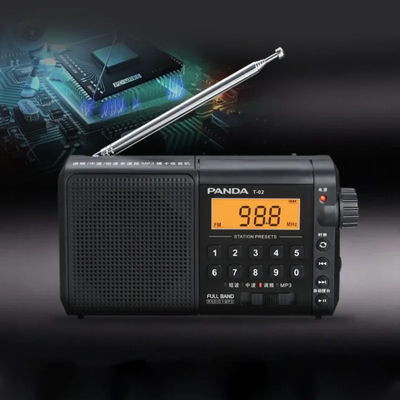 Radio Radio collegabile a banda intera Collezione completa Nuova radio FM portatile retrò a semiconduttore vecchio stile per gli anziani