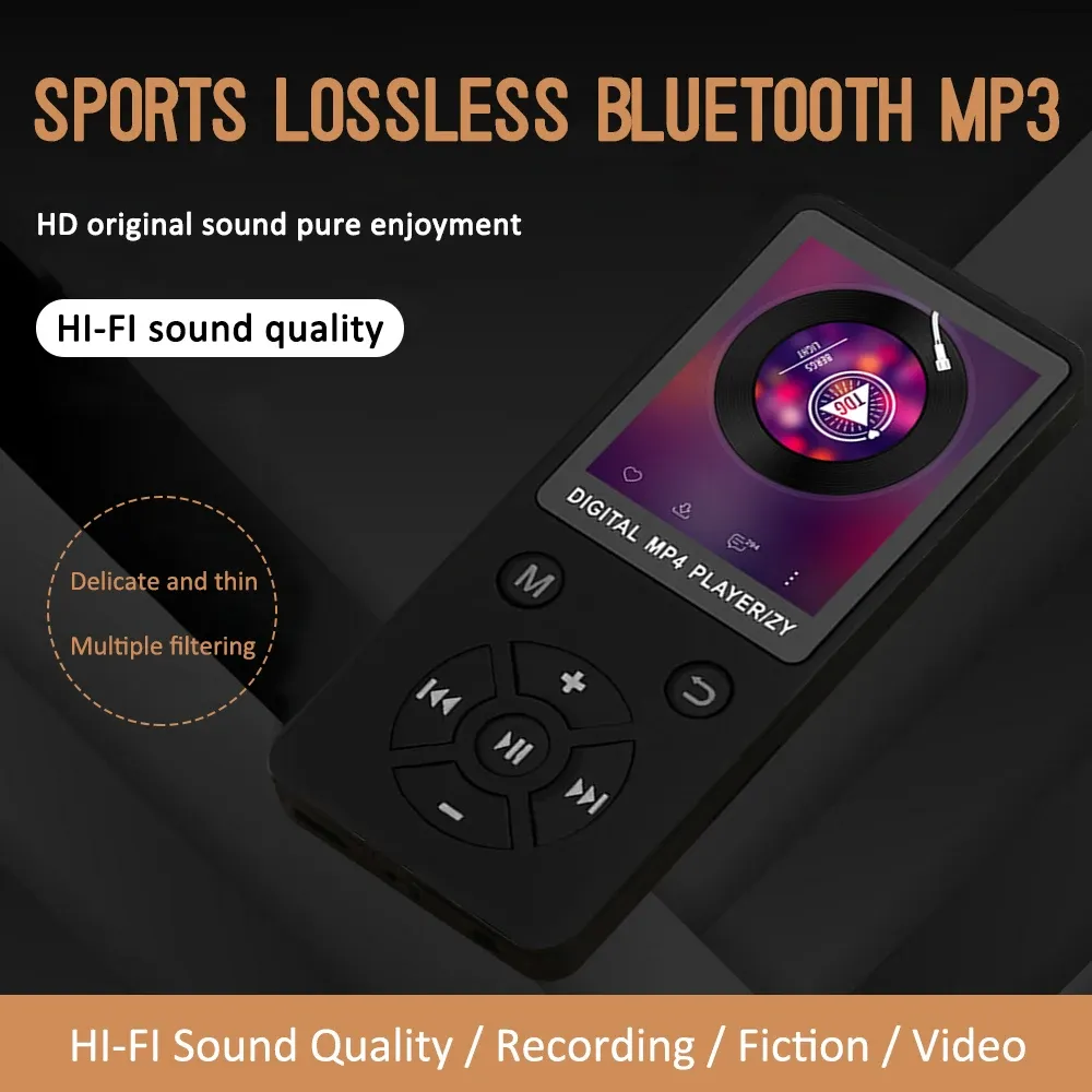 Player 2020 Mini Portable MP3 Music Player MP4 Media AMV Video Player stöder FM Radio High Fidelity Lossless Sound Quality Walkman