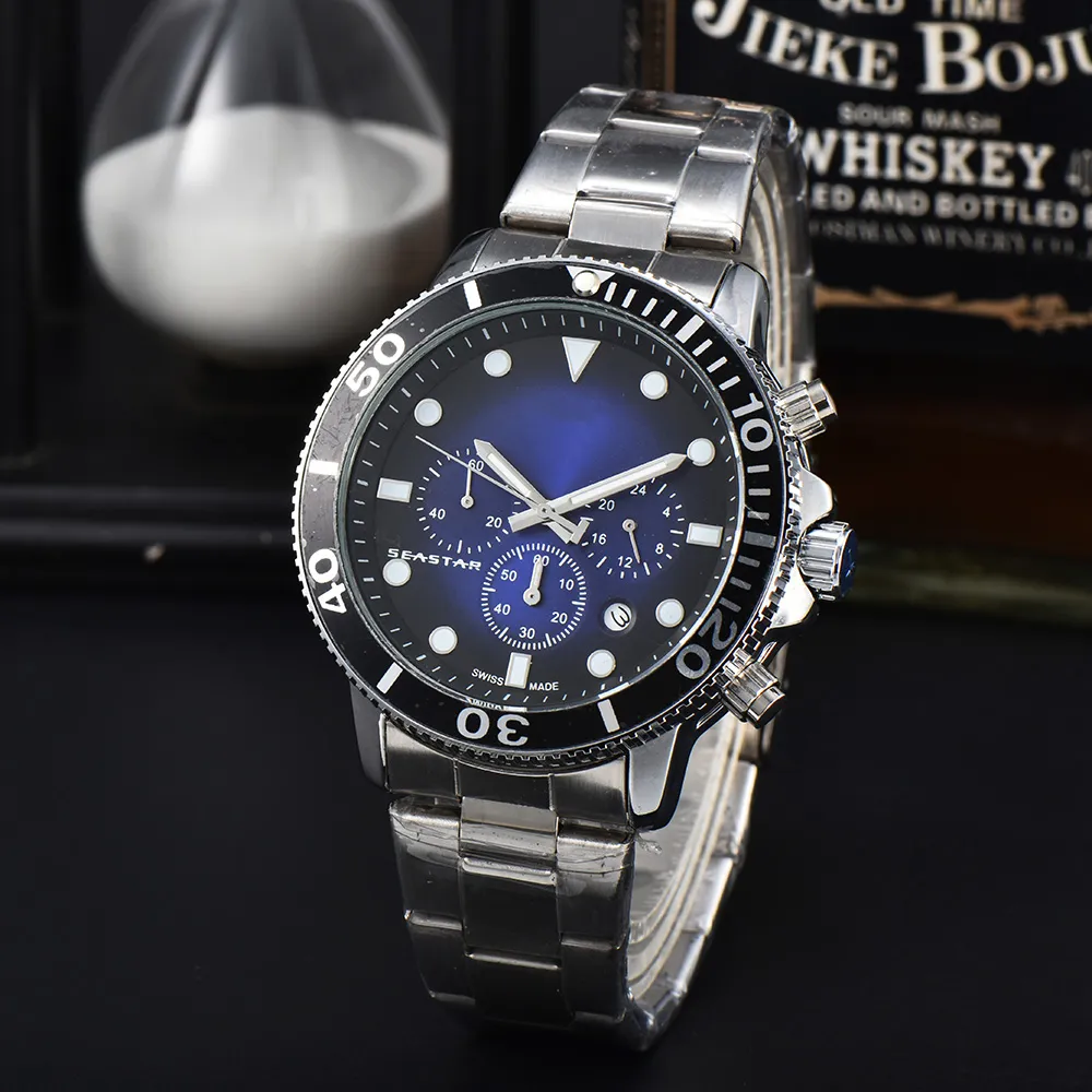 Luxury Men observa o movimento de quartzo todos os trabalhos de discagem 1853 cronógrafo cronógrafo estilo de vida estilista à prova d'água Watch Watch Battery Battery de boa qualidade Montre de Luxe