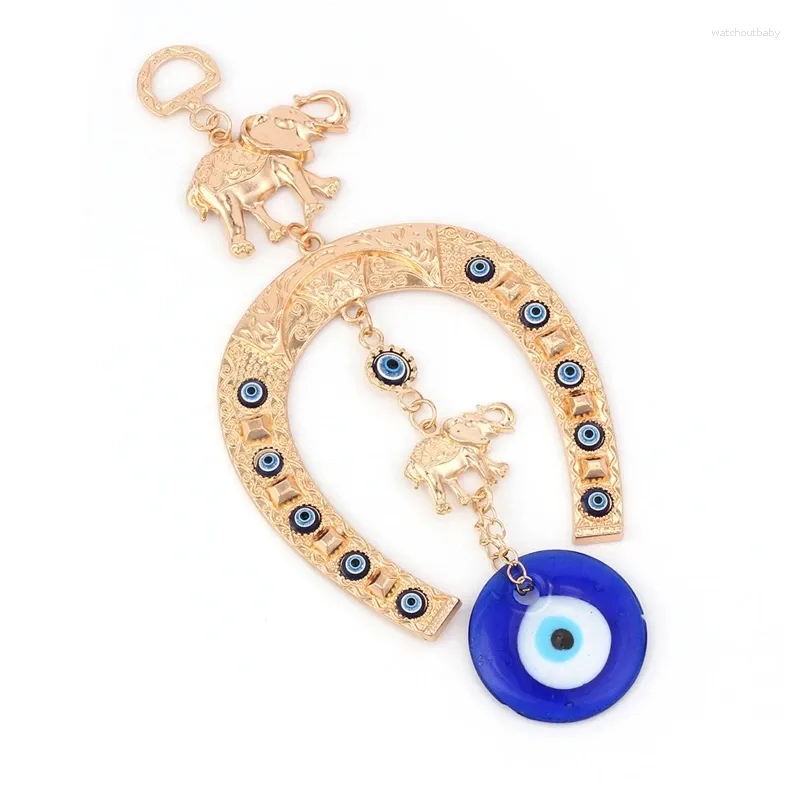 Klasynie 1 PC Turkish Blue Eye Podkowy Słoń wislarz Zła Lucky Charm Walling Ornament Protecting Ochrona Dekor