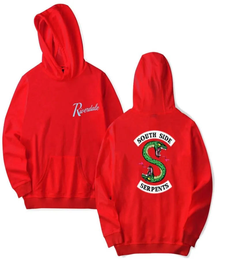 Riverdale moletom com capuz plus size lado sul serpentes streetwear topos primavera hoodies das mulheres dos homens pulôver com capuz agasalho m59463514