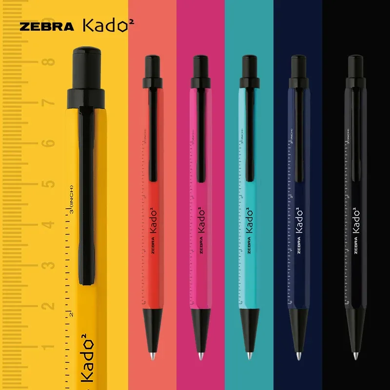 İşaretler 1 PCS Japonya Zebra Sınırlı Tazminat Pen Ölçeği Metal Çubuk İşaretleme Metal Çubuk 0.7mm Siyah Pürüzsüz yazma ve düşük ağırlık merkezi öğrencileri