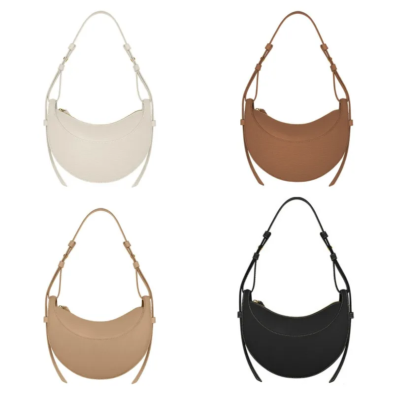 Sac à main de créateur décontracté sacs de créateurs à bandoulière pour femmes classique à la mode noir blanc bolso moderne numéro dix sac de luxe forme demi-lune e4