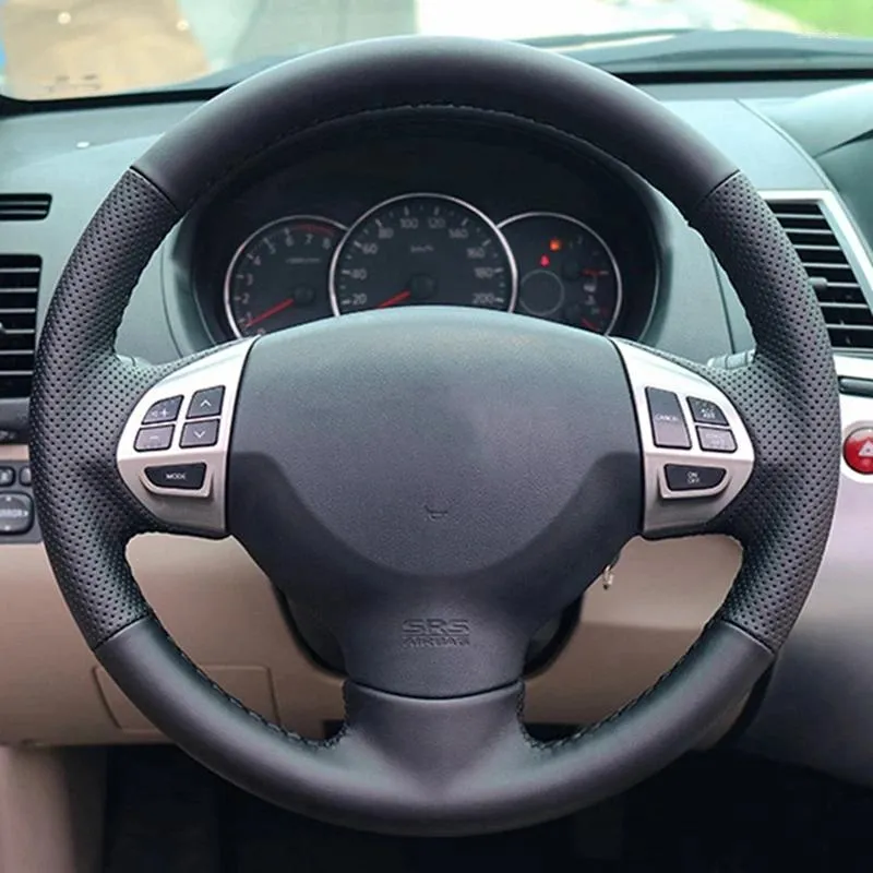 Steering Wheel Covers Anti-Slip Leather Car Braid Cover For Mitsubishi Lancer EX Outlander ASX Pajero Sport Auto Interior Accessories