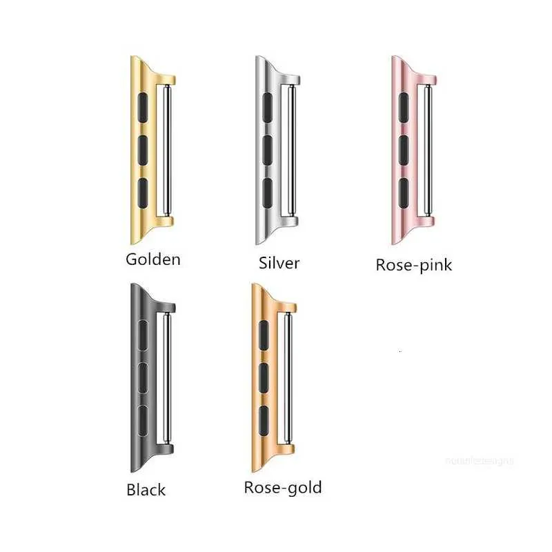 Designer Smart Straps Acessórios Adaptador de pulseira de aço inoxidável Conector 22mm Fecho Banda Fivela Conexão para Apple Watch iWatch 38 40 41 42 44 45mm 1 Watch Nee