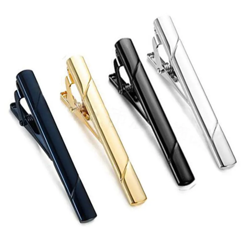 Formal Men039s copper Metal Fashion Twill Stripe Tie Clips Simple Necktie Ties Pin Bar Clasp Clip Clamp for Men Gift drop ship9727119