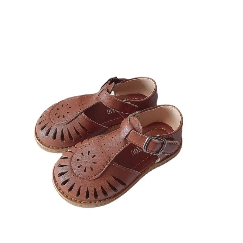 COZULMA enfants sandales 112 ans bébé filles Style britannique plage sandales découpes enfants chaussures sandales princesse Vintage 2236