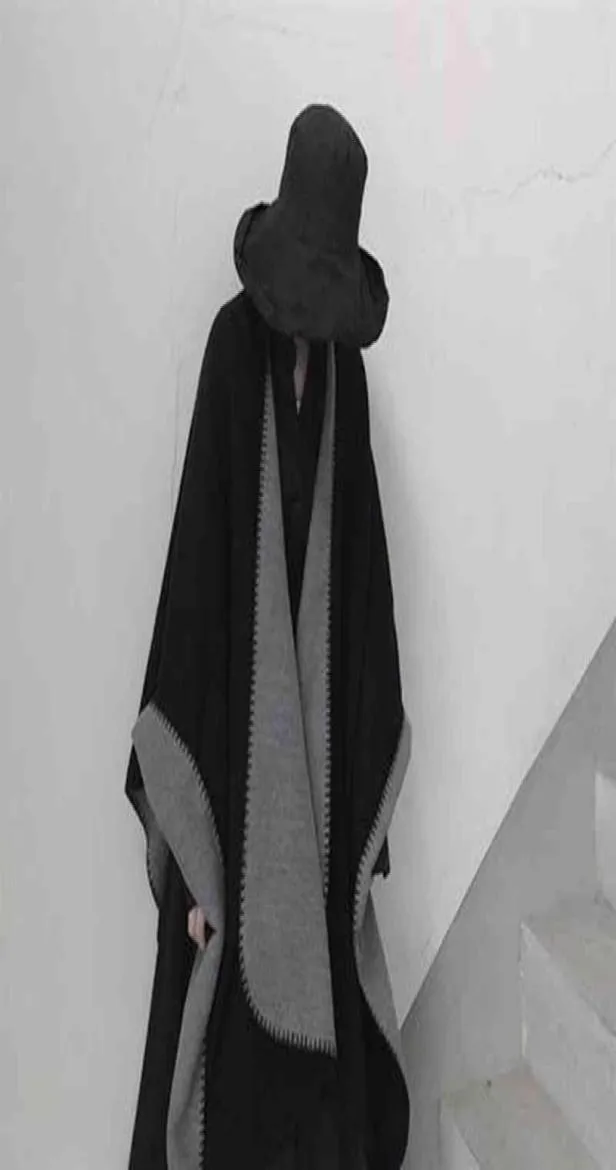 Eşarplar Nordic tarzı kaşmir kravat boyalı siyah ve beyaz çift taraflı şal dekoratif eşarp basit cape sıcak kalınlaşmış kış autum1055310