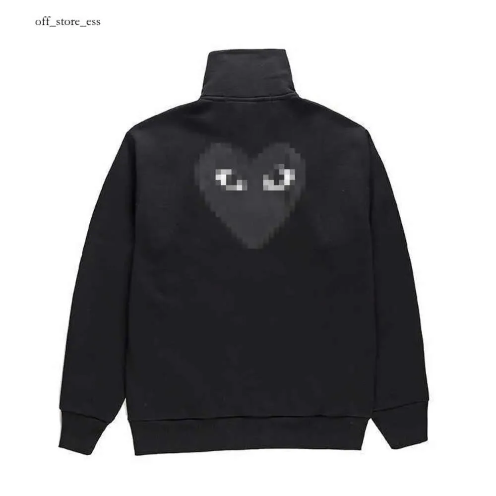 Moletons femininos com capuz Jogar Commes Jumpers Des Garcons Carta Pulôver Red Heart Hoodie Commes Hoodie Garcons Hoodie Olhos Red Heart Hoodie MVUW OYQP 518