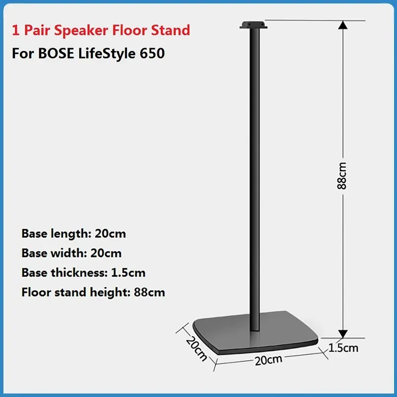 Speakers 1 Pair Speaker Floor Stand for Lifestyle 650 Speaker Display Stand Floor 88cm Black/white Brackets for 650