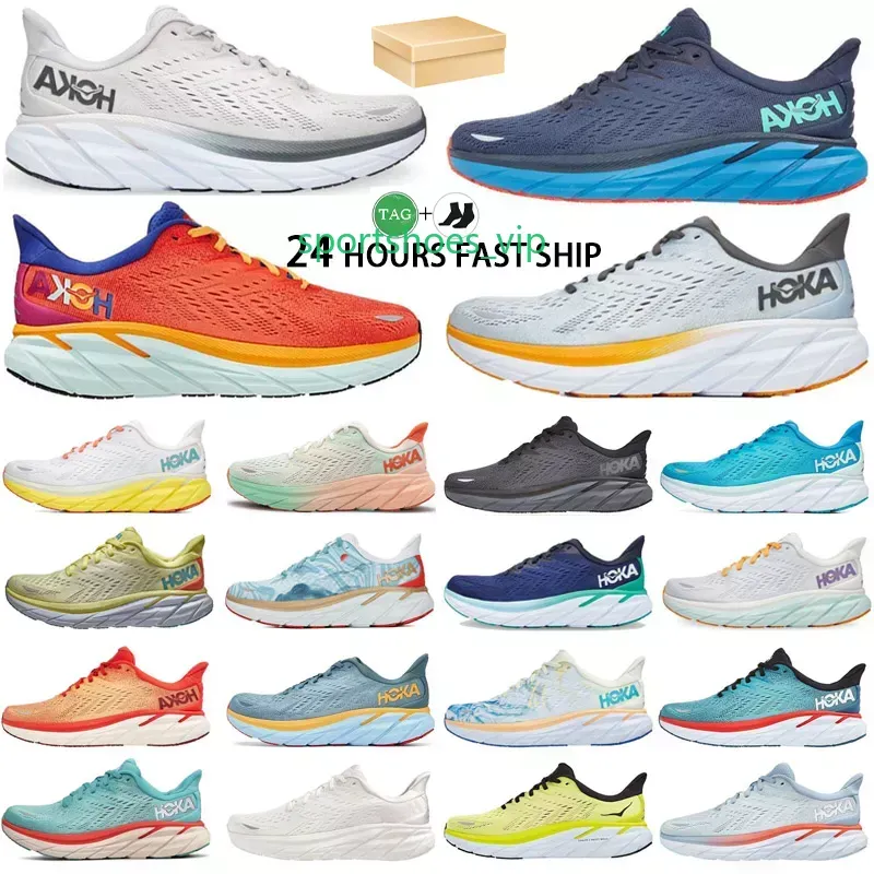 2024 Hoka One Clifton 8 Laufschuh Sportschuhe Bondi 8S Carbon X 2 Sneakers Stoßdämpfende Road Fashion Herren Damen Top Designer Sneaker Clifton 9 Größe 36-45