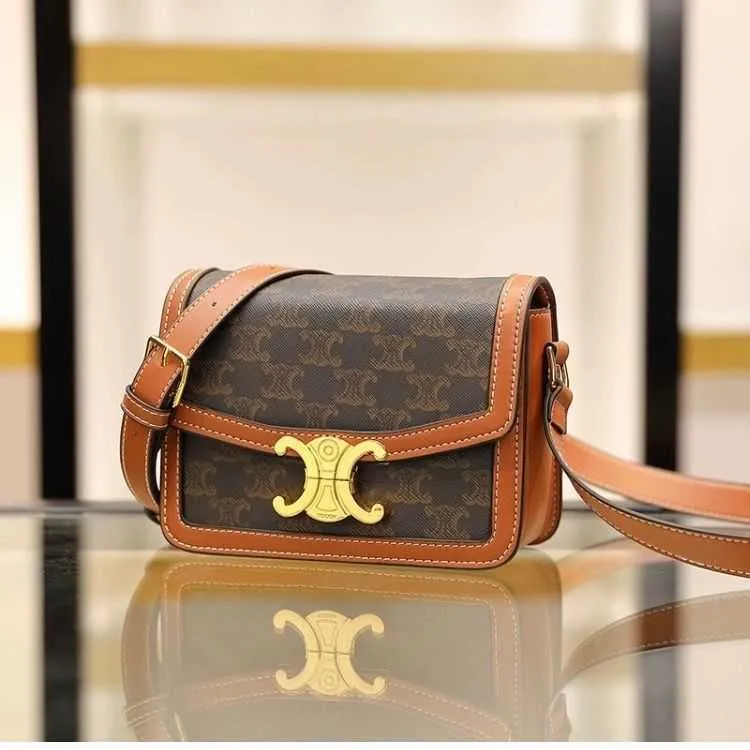 Triunfos mulher bolsa designer saco crossbody sacos hong kong balcão pequeno quadrado arco triunfal high-end tofu mulheres presbiopia ombro de couro genuíno