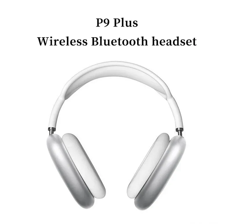Auriculares/auriculares P9 Auriculares estéreo BluetoothCompatible5.0 Auriculares inalámbricos de música con auriculares de micrófono deportivo admite 3.5 mm AUX/TF