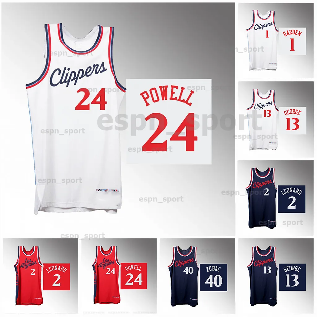 La Clippers 2024 25 New Jersey Norman 24 Powell Kawhi 2 Leonard Paul 13 George Brandon 4 Boston Jr.